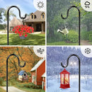 48" Shepherds Hooks for Outdoor, Heavy Duty Garden Bird Feeder Pole for Hanging Bird Feeder, Plant Baskets, Solar Light Lanterns, Outdoor Plant Hanger Hook with 5 Base Prongs,1 Packs by GreenHaven Gardens