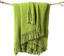 lifein Throw Blanket for Couch, Soft Green Boho Decor Bed Throw,Cozy Knitted Chenille Small Farmhouse Lightweight Throw for Spring(Green,50 * 60") by CozyNest Decor