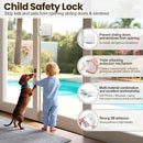 Sliding Door Lock 2 Pack, Child Safety Lock For Sliding Glass Doors, Easy To Install, Keeps Your Baby Out Of Danger, For Sliding Glass Doors, Sliding Windows, Sliding Closets, Etc (Blue) by TinyTreasures Baby Boutique