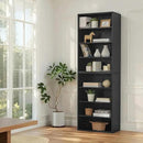 71 Inch Tall 8-Shelf Bookcase, Wood Bookshelf Storage Organizer Adjustable Shelf for Home Office Living Room, Converts into Two 4-Shelf Bookshelves, Black by CozyNest Decor