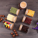Glass Jars Set,Upgrade Spice Jars with Wood Airtight Lids and Labels, 6oz 12 Piece Small Food Storage Containers for Home Kitchen, Tea, Herbs, Sugar, Salt, Coffee, Flour, Herbs, Grains… by CozyNest Decor