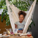 LA SIESTA® - XL King Habana Cotton Hammock Chair & CasaMount - Hanging Chair w/Suspension Kit for Walls Ceilings & Square Beams - Indoor Outdoor Swing Hanging Chair Bedroom Patio Balcony - Latte by GreenHaven Gardens