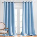 NICETOWN Room Darkening Curtains for Living Room, Grommet Window Treatment Thermal Insulated Solid Sound Reducing Drapes for Bedroom, Blue, Set of 2, W52 x L102 by TinyTreasures Baby Boutique