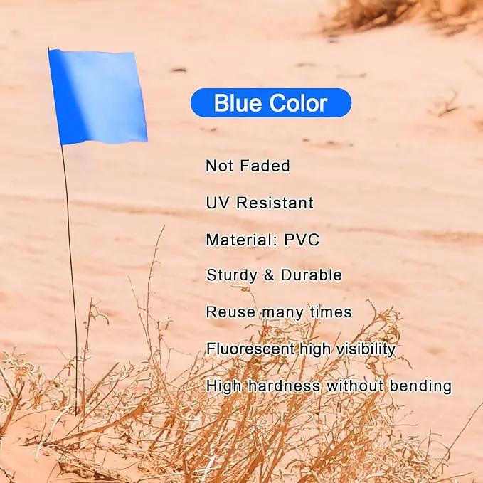Zozen Marking Flags, Blue Color/1000 Pcs/15x4x5 Inch, Yard Flags for Lawn & Irrigation & Landscape & Sprinkler & Survey & Dog Training., photo 4 of 7