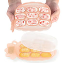 Haakaa Silicone Nibble Freezer Tray -Breastmilk Teething Popsicle Mold - Baby Fruit Food Feeder Teether Tray - Baby Food Maker - Ice Cube Tray - 4 Months+ Babies - BPA Free - Blush by TinyTreasures Baby Boutique