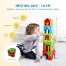 OOOK Montessori Toys for 1 Year Old, 7 in 1 Learning Educational Kit with Sensory Bin,Nesting Box, 3 in 1 Educational Box,Pounding Bench and Baby Stacking Cups by TinyTreasures Baby Boutique