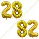 GOER Number 28 Balloons for 28th Birthday Party Decorations,42 Inch Jumbo Foil Helium 82 Balloons for 82nd Birthday Party Decoration (Gold) by TinyTreasures Baby Boutique