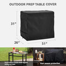 Pizza Oven Table Cover- Heavy Duty Waterproof Cover for Pizza Oven Cart Table,Compatible with 51 inch Outdoor Utility Cart and Storage Cabinet Black by GreenHaven Gardens