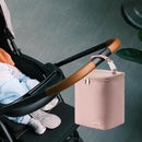 Breast Milk Cooler Bag with Ice Pack Fits 4 Baby Bottles Up to 9 Ounce, Baby Bottle Bag for Nursing Mom Daycare, Pink by TinyTreasures Baby Boutique