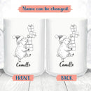 Personalized Name Sheep Lover Coffee Mug, Funny Sheep White Cup Gift For Men Women Dad Mom Daughter Son, Custom Sheeps Accent Ceramic Teacup 11 15 Oz, Sheeps Travel Mug Gift for Birthday Christmas by TinyTreasures Baby Boutique