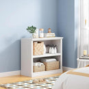 30" Bookcase, White Floor Standing Bookshelf, 2-Tier Display Shelves Open Storage Organizer, Book Case for Living Room Hallway Kitchen Home Office Bedroom, White 2 Tiers by CozyNest Decor