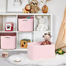 3-Pack Shelf Baskets for Organizing, Woven Storage Basket for Shelves, Cotton Rope Storage Bins for Toys Books, Nursery Towel Baskets for Classroom, 14.96"X9.8"X8.85", Pink by CozyNest Decor