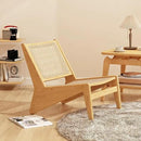 Rattan Chair 2Pcs, Mid Century Modern Accent Chair, Leisurely Reading Chair for Living Room（Wood） by CozyNest Decor