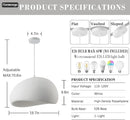 19.7in Wabi Sabi Pendant Lights Kitchen Island Lighting Fixture Ceiling Mount White Modern Japanese Lamp Japandi Chandelier for Dining Living Room Hallway Bedroom Restaurant Hanging Lamp by CozyNest Decor