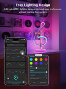Lepro TB2 AI Smart Table Lamp, RGB+IC Addressable LED Lamp Alexa Google Enable, APP Control Color Changing Modern Spiral Lamp No Remote, Music Sync, AI Generated Lighting LLM,2.4 GHz WiFi/Bluetooth by TinyTreasures Baby Boutique