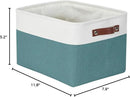 DECOMOMO Small Storage Basket, Closet Storage Bins, Baskets for Organizing Shelves (Teal & White, Small - 6 Pack) by CozyNest Decor