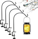 Deck Hook for Railing 4 Pack Deck Bird Feeder Pole with 2.2 Inch Strengthened Clamp for Hanging Bird Feeders, Lanterns, Wind Chimes, Flower and Plant Baskets by GreenHaven Gardens