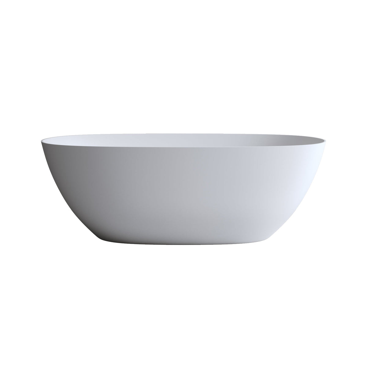 69" Freestanding Bathtub Resin Stone Soaking Tub, photo 6 of 10