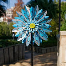 Viveta Wind Spinners,18 * 81" Large Outdoor Wind Spinner,Double-Side Wind Sculpture with 4 Sturdy Stake,Metal Windmill for Yard and Garden by CozyNest Decor