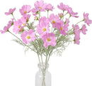 IPOPU Light Purple Cosmos Artificial Flowres 5PCS Fake Wildflowers 24.5" Lilac Flowers Artificial Daisies Silk Flowers with Stems for Baby Shower Centerpieces Home Table Decor (Light Purple) by CozyNest Decor