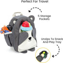 Lulyboo Toddler Backpack Leash - Baby Walking Harness & Anti-Lost Wrist Tether - Kids Backpack 5 Storage Pockets and 2 Adjustable Child Leashes for Kids 1, 2,3,4,5,6,7 Years Old - Ultra-Soft - Panda by TinyTreasures Baby Boutique