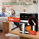 5.8QT Digital Air Fryer with Viewable Window, Adjust Temp & Timer, Air Frying, Reheat, Easy for Frozen Food, Snacks, Dinner, Large Square Basket than Round, Portable for Family & Apartment by CozyNest Decor