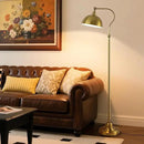 Bright LED Gold Reading Floor Lamp with Remote Control and Bluetooth Dimming,Living Room Bedroom Bedside Office Study Library Adjustable Standing Tall Lights, Unique Modern Brass Home Decor Essentials by CozyNest Decor