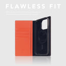 D8 Neon Full Grain Leather Wallet Case for iPhone 15 Pro - [2-in-1] Handcrafted Detachable Diary Style with Magnetic MagSafe Back Cover, Gift Box Included (Coral) by TinyTreasures Baby Boutique