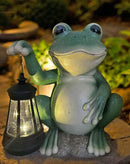 YODY Solar Garden Statues Outdoor Decor- Yard Decorations for Patio, Balcony, Backyard, Lawn Ornaments - Frog Figurines with LED Light- Unique Birthday House Warming Gifts for Women, Mom, Dad by GreenHaven Gardens