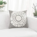 HWY 50 Grey Gray Decorative Throw Pillow Covers 18x18 Inch, Pack of 2 Embroidered Cotton Farmhouse Cushion Cover Pillow Case for Sofa Couch Living Room Bed Bedroon, Sunflower Design by CozyNest Decor