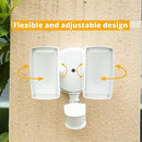 UME 19W LED Security Lights Motion Sensor Light Outdoor, 2000LM Motion Flood Light, 5000K, IP65 Waterproof, 2 Adjustable Head Motion Detector Security Light for Exterior,Outside,Garage,Yard(White) by GreenHaven Gardens