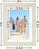 Vittanly 5x7 Picture Frames Set of 9, Shatter Resistant Plexiglass, Display 4x6 Pictures with Mat or 5x7 without Mat, Photo Frames for Wall or Tabletop, Engineered Wood, Cornsilk by CozyNest Decor