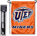 College Flags & Banners Co. Texas El Paso Miners Garden Flag with Stand Holder by GreenHaven Gardens