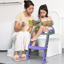 Potty Training Seat with Step Stool Ladder, SKYROKU Potty Training Toilet for Kids Boys Girls Toddlers - Comfortable Safe Potty Seat with Anti-Slip Pads Ladder Grey Purple by TinyTreasures Baby Boutique