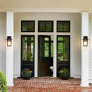 Outdoor Wall Lantern, Exterior Lighting Fixtures Wall Mount, 2 Pack Black Outdoor Sconce with Seeded Glass, Exterior Porch/Patio Lights for House Front Door Garage by GreenHaven Gardens