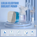 Double Electric Breast Pump Strong Suction, Portable Breast Pump Electric Breastfeeding Pump, Rechargeable Milk Pump with 4 Modes & 9 Levels, Low Noise, Anti-Backflow & LED Display, 24mm Flange, Blue by TinyTreasures Baby Boutique
