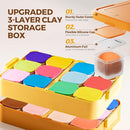 Air Dry Clay for Kids, 24 Colors Modeling Clay Kit with Storage Box & Sculpting Tools, Magic Molding Clay for Boys & Girls Crafts Gift, Age 6-12 Year Olds by TinyTreasures Baby Boutique