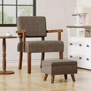 Accent Chair Set of 2 with Table, Living Room Chairs with Soft Seat & Armrests for Living Room Bedroom Reading Room Waiting Room (Brown), (AC01) by CozyNest Decor