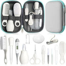 Baby Grooming Kit, Infant Safety Care Set with Hair Brush Comb Nail Clipper Nasal Aspirator,Baby Essentials Kit for Newborn Girls Boys (Grey White) by TinyTreasures Baby Boutique