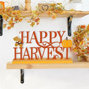 COCHIE Metal Happy Harvest Sign, Orange Fall Decorations for Home, Office, Shelf, Mantel, Indoor, Autumn Pumpkin Decoration, Hello Fall Leave Decor (Harvest) by CozyNest Decor