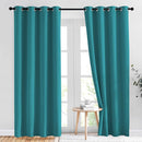 NICETOWN Peacock Teal Blackout Curtains 84inch Length 2 Panels Set - Chic Thermal Insulated Grommet Room Darkening Window Drapes for Bedroom/Living Room, W52 x L84 by TinyTreasures Baby Boutique