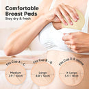 Organic Nursing Pads - 14 Washable Viscose Derived from Bamboo Breastfeeding Pads, Wash Bag, Reusable Breast Pads for Breastfeeding, Nipple Pads for Breastfeeding Essentials (Sweetheart, L 4.8") by TinyTreasures Baby Boutique