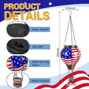 2 Pcs 20 Inch Flag Hot Air Balloon Hanging Solar Lantern Outdoor Garden Decor Waterproof Hot Air Balloon Flame Lantern for Lawn Porch Yard by GreenHaven Gardens