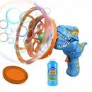 Dino Bubble Gun Bubble Machine for Dinosaur Bubble Blower Toy for Kids and Toddlers Bubble in Bubble Gun Party Favors Birthday for 3 4 5 6 7 8 9 10+Years Old Boys and Girls (Blue) by TinyTreasures Baby Boutique