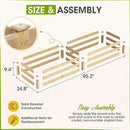 Crownland Outdoor Gardens 8 ft Raised Garden Bed Wooden Patio Raised Beds Backyard Elevated Planter Box Grow Vegetables Fruits Herb Yard Fast Easy Assembly by GreenHaven Gardens