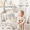 Baby Crib Mobile - Elephant Crib Mobile for Girls with 25 Inches Mobile Arm and 35 Lullabies Musical Box, 3 Modes Digital, Volume Control, Essential Gift for Infant Bedroom Hanging Decor by TinyTreasures Baby Boutique