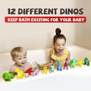 Hely Cancy Dinosaur Bath Toys - No Hole Bath Toys for Kids,Baby Bath Toys for Shower Water Pool Toys by TinyTreasures Baby Boutique