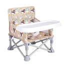 Portable Booster Seat,Toddler Baby Seat with Tray for Dining Table Compact Floor Chair for Camping Lawn Beach Babies Travel 6-36 Months by TinyTreasures Baby Boutique