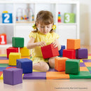 Casafield Toddler Foam Building Blocks (12-Piece Set), 5.5" x 5.5" Soft Play Colorful Kids Stacking Cubes for Daycare, Nursery, Preschool by TinyTreasures Baby Boutique