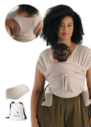 Konny Baby Carrier Flex SoftBreeze with Head Support - Adjustable, Easy to Wear Baby Wrap Sling, Perfect for Newborn Babies Essentials up to 44 lbs (XS-XL) - Beige by TinyTreasures Baby Boutique